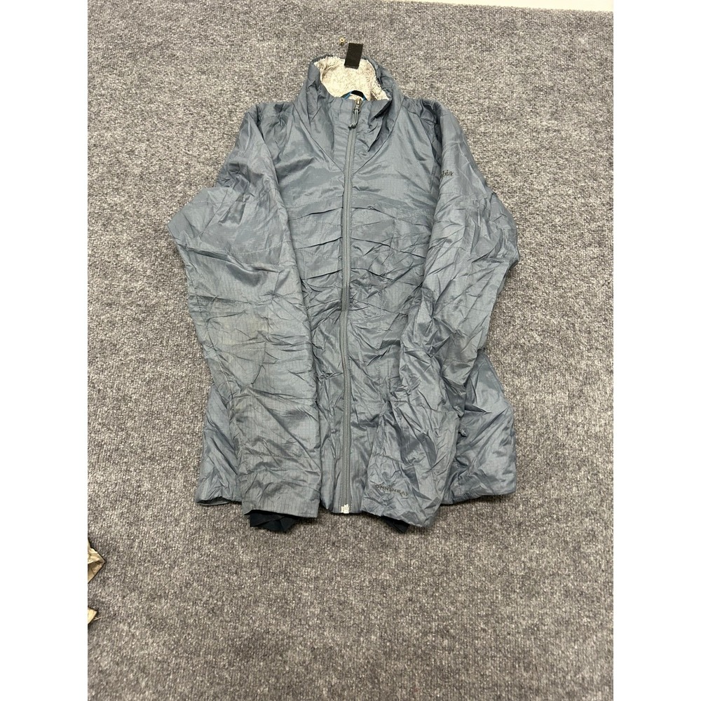 Columbia Jacket Womens Size S Blue Gray Omni-Heat Insulated Full Zip Hiking
